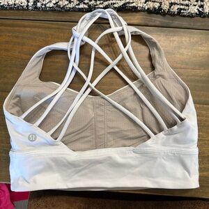 Lululemon Athletica White Strappy Back Bra